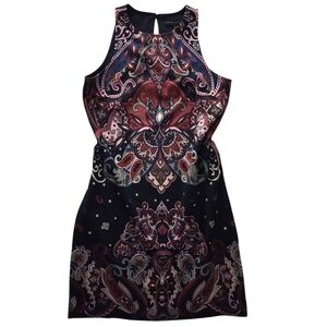 Banana Republic Paisley Print Shift Dress Petite Extra Small